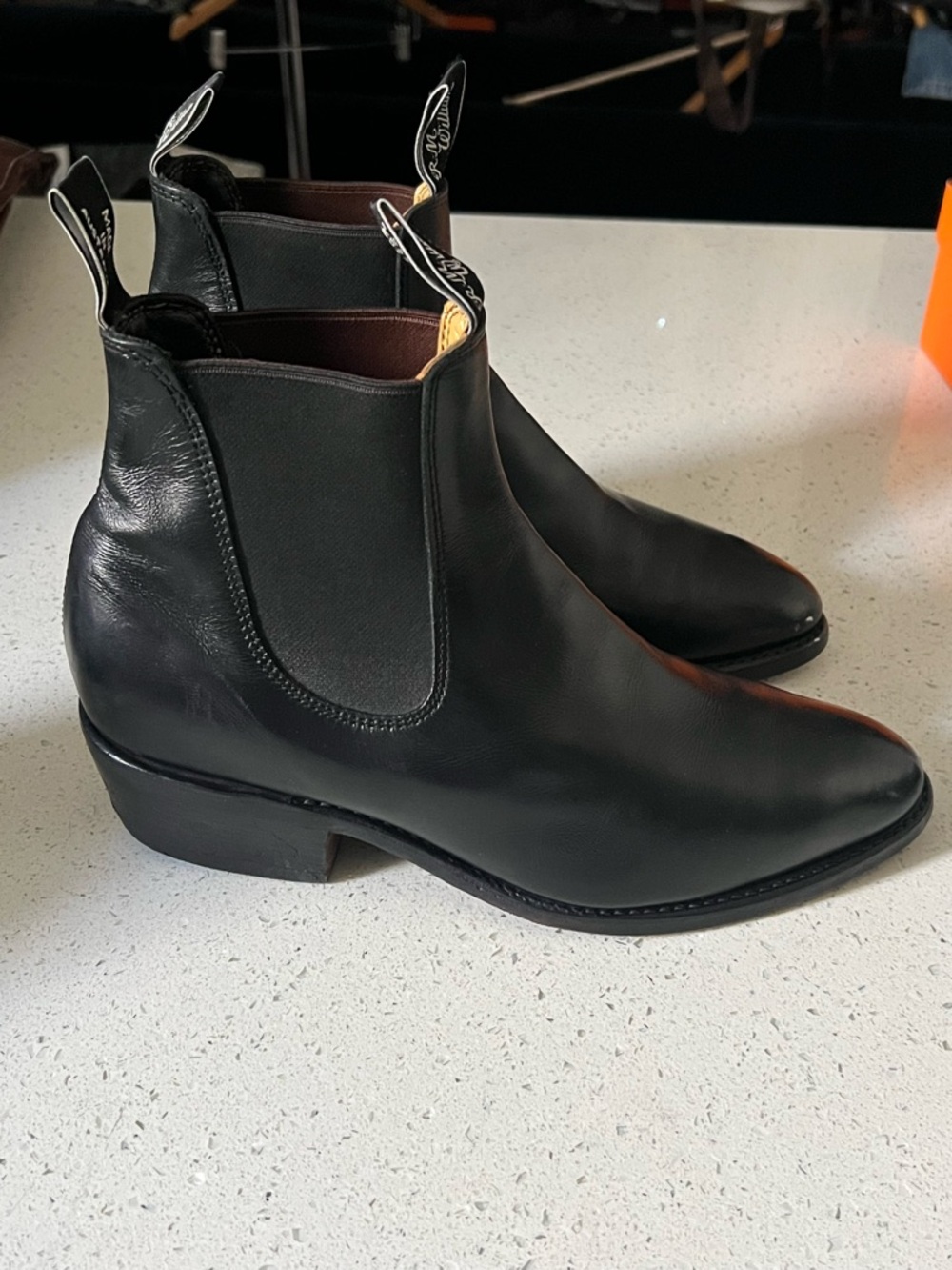 Rm Williams Black Leather Chelsea Boots - Men